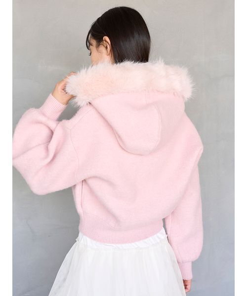 SNIDEL 【新品未使用】ファーニットフーディ SNIDEL USAGI ONLINE限定ファーニットフーディIVO 0