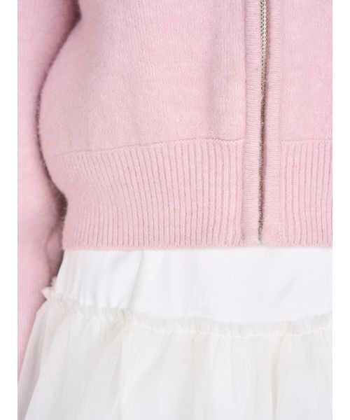 SNIDEL（スナイデル） パーカー Sustainableファー付きニットパーカー