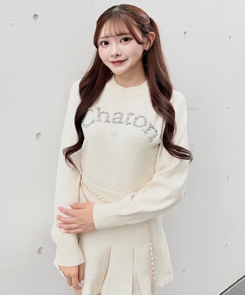 NOMAE（ノーマエ） ニット セーター ビジューロゴニット レディース