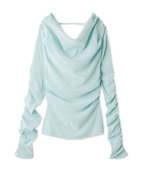 LILY BROWN（リリーブラウン） tシャツ フロッキーベロアドレープ