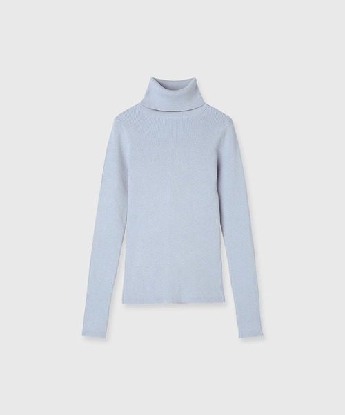 anuans（アニュアンス） タートルネックニット FREE サックスブルー