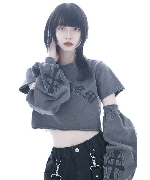 「REFLEM」 半袖Tシャツ FREE ブラック レディース_画像2