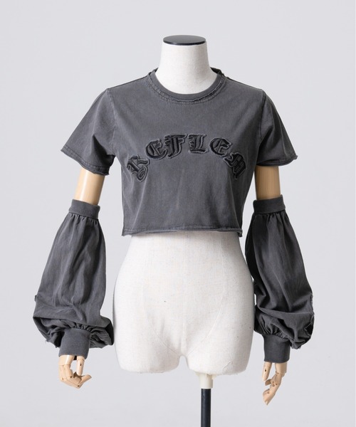 「REFLEM」 半袖Tシャツ FREE ブラック レディース_画像5
