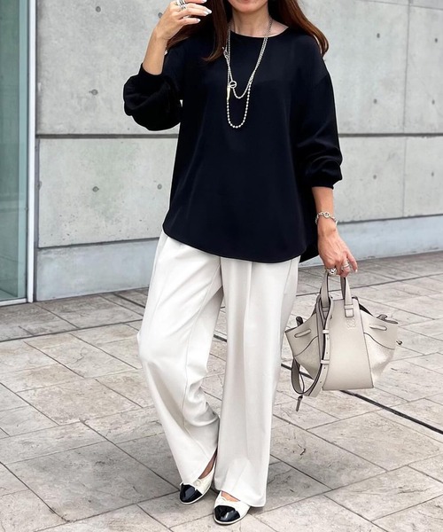 「Emma Taylor」 長袖ブラウス - チャコールグレー レディース_画像6