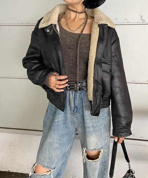 non-hedge（ノンヘッジ） ミリタリージャケット モッズコート ボア