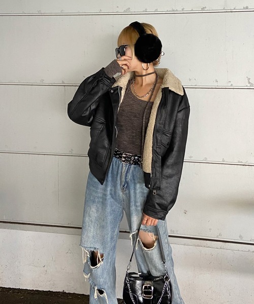 non-hedge（ノンヘッジ） ミリタリージャケット モッズコート ボア