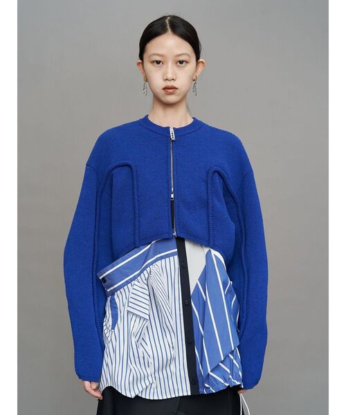 UN3D.（アンスリード） ブラウス シャツ DECONSTRUCTION DOCKING SHIRT