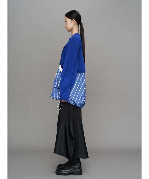 UN3D.（アンスリード） ブラウス シャツ DECONSTRUCTION DOCKING SHIRT