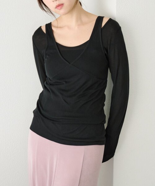 SHENERY（シーナリー） tシャツ ビスチェレイヤードカットソー