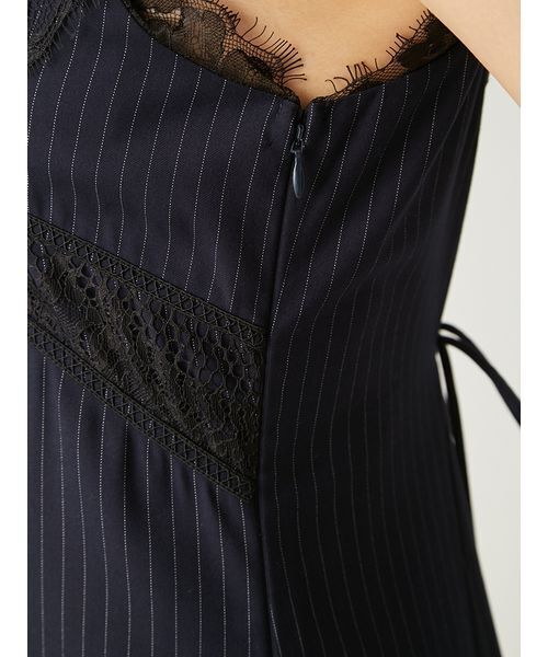 FRAY I.D（フレイ アイディー）フリンジキャミワンピース　ブラック　S ワッシャーシャーリングキャミワンピース(マキシ・ロングワンピース