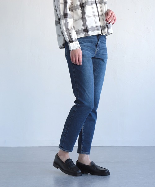 「D.M.G.」 デニムパンツ L インディゴブルー レディース_画像2