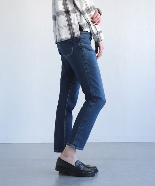 「D.M.G.」 デニムパンツ L インディゴブルー レディース_画像3