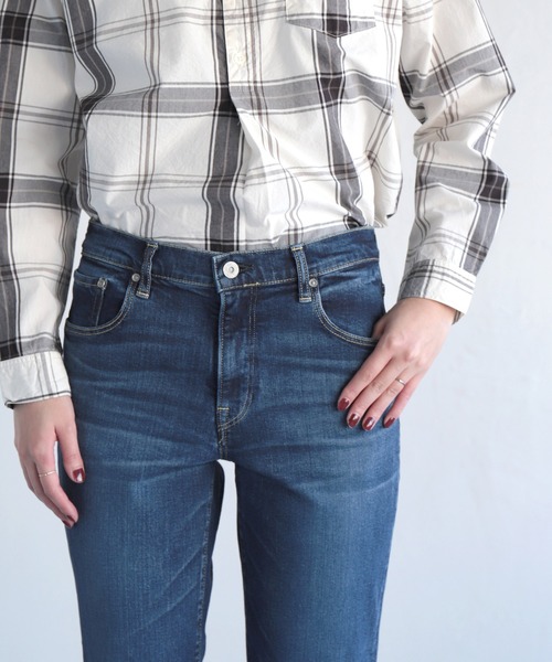 「D.M.G.」 デニムパンツ L インディゴブルー レディース_画像5