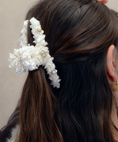 Heartdance（ハートダンス） ヘアクリップ ビジューツイードバンス