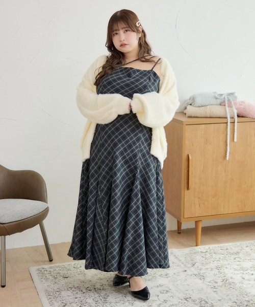 「Louiosy」 キャミソールワンピース 3L ダークブラウン レディース_画像2