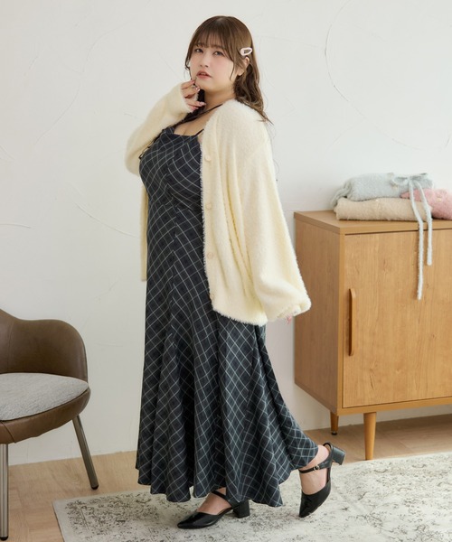 「Louiosy」 キャミソールワンピース 3L ダークブラウン レディース_画像4