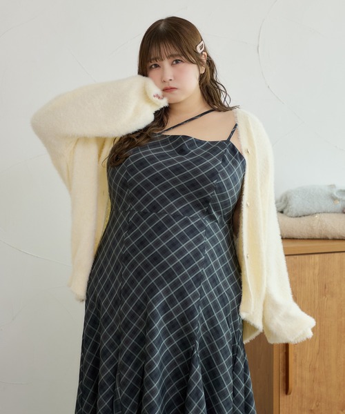 「Louiosy」 キャミソールワンピース 3L ダークブラウン レディース_画像8