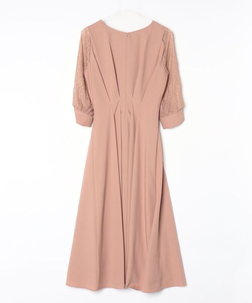 「PourVous」 7分袖ワンピース M ベージュ レディース_画像2