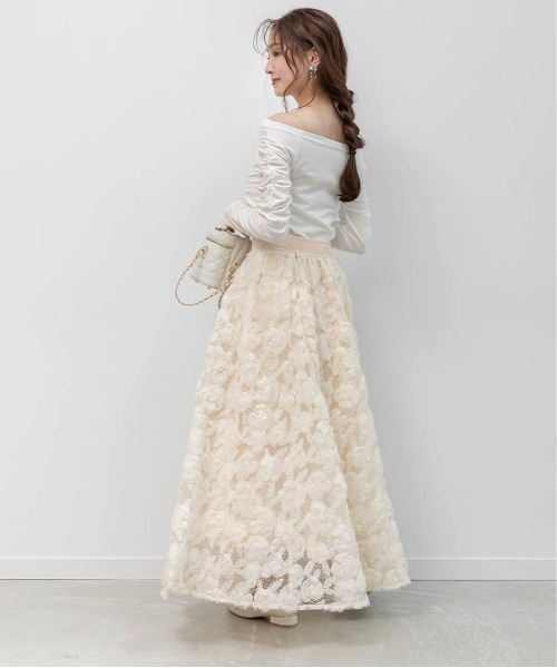 RANDA（ランダ） ロング スカート 「Flower Collection」3Dフラワー