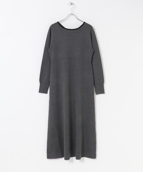 ワンピース ウォシャブルフレアシルエットニットワンピース : ZOZOTOWN