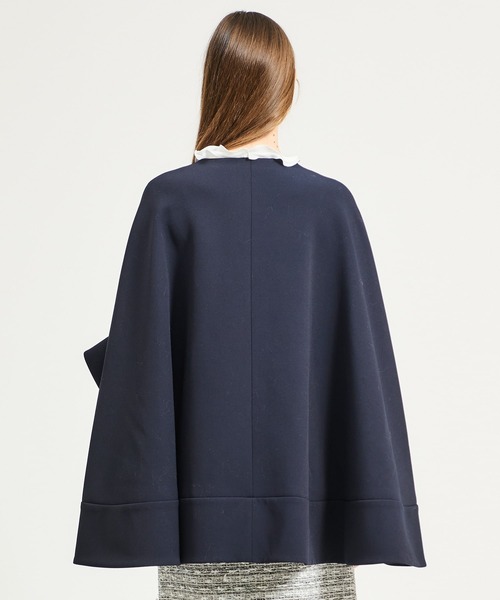 美品ESTNATION エストネーション　ノーカラーロングコート　日本製　ウール ESTNATION（エストネーション） ノーカラーコート 36 ブラック