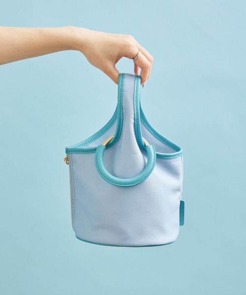「HASHIBAMI」 ハンドバッグ FREE ターコイズブルー レディース_画像5