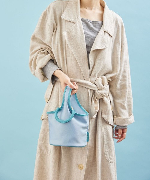 「HASHIBAMI」 ハンドバッグ FREE ターコイズブルー レディース_画像7
