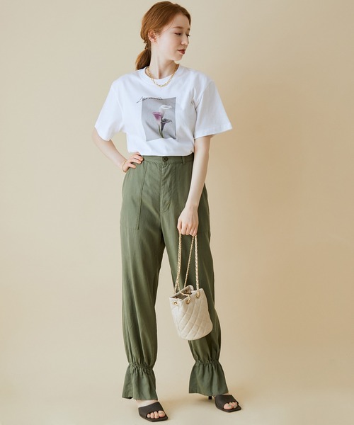 「MADEMOISELLE ROPE'」 半袖Tシャツ FREE ホワイト系その他 レディース_画像4