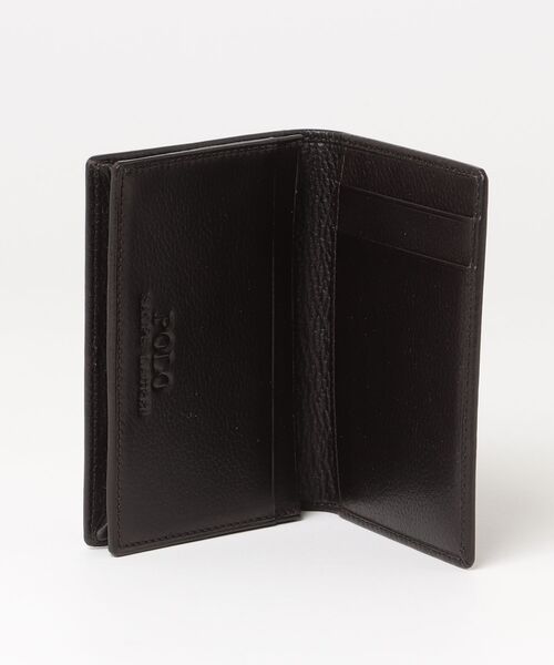 Ralph Lauren カードケース　ミニ財布　革小物　黒 POLO RALPH LAUREN（ポロ・ラルフローレン） カードケース レザー