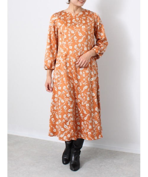 「fleur by mint breeze」 長袖ワンピース M ネイビー レディース_画像5