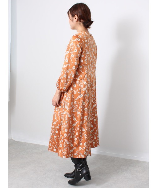 「fleur by mint breeze」 長袖ワンピース M ネイビー レディース_画像8