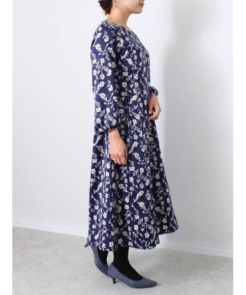 「fleur by mint breeze」 長袖ワンピース M ネイビー レディース_画像9