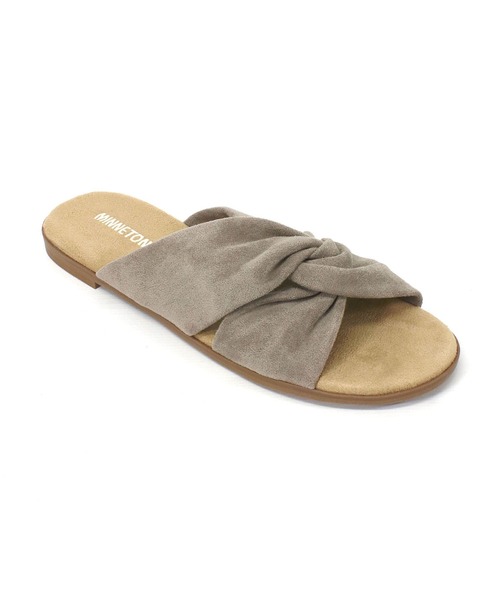 「Minnetonka」 フラットサンダル 6 グレイッシュベージュ レディース_画像4