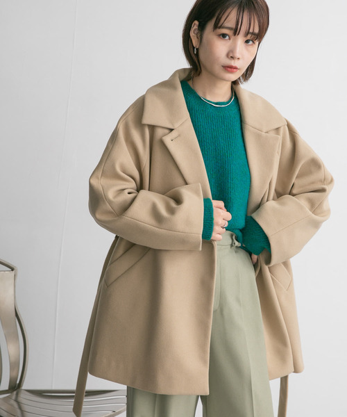 「KBF」 ピーコート ONE ブラック レディース_画像2