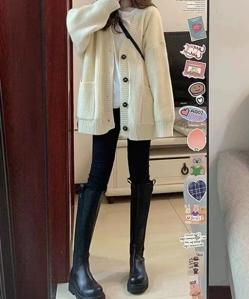 「CELENA BEATS」 ニットカーディガン FREE ブラウン レディース_画像2