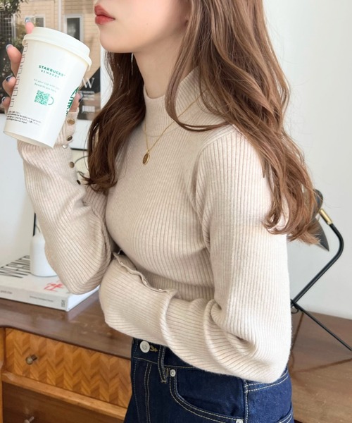 「moment+」 長袖ニット L ナチュラル レディース_画像5