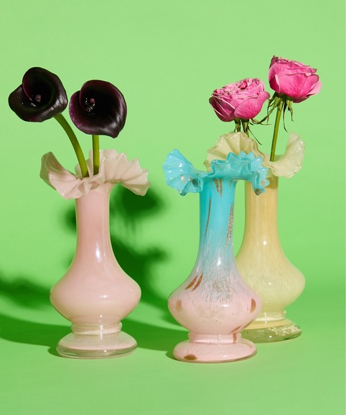 花瓶 Casselini HOME(キャセリーニ ホーム)ガラスフラワーベースBGの画像
