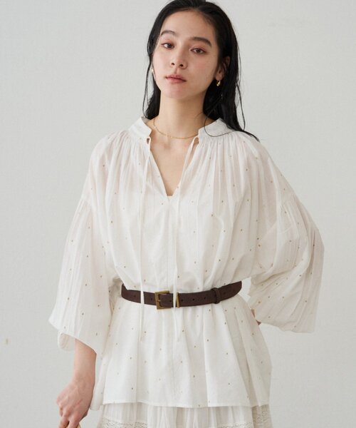 ラウンジドレス ブラウス Loungedress（ラウンジドレス） ブラウス シャツ バイヤスロング