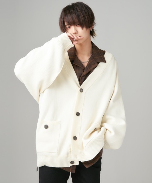 ADRER（アドラー） ニットカーディガン SMALL ホワイト メンズ
