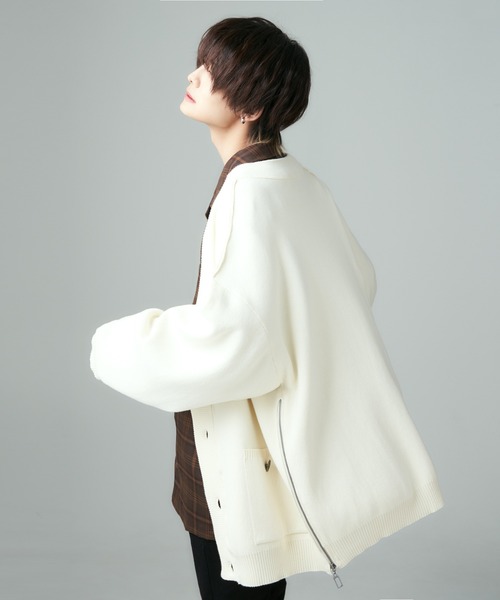 ADRER（アドラー） ニットカーディガン SMALL ホワイト メンズ 