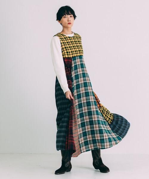 「Freada」 サロペットスカート ONE SIZE イエロー レディースの画像