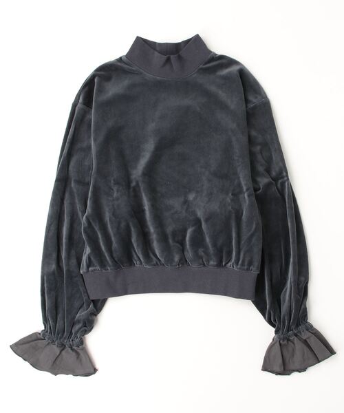 「sneeuw」 長袖カットソー ONESIZE チャコールグレー レディース_画像3