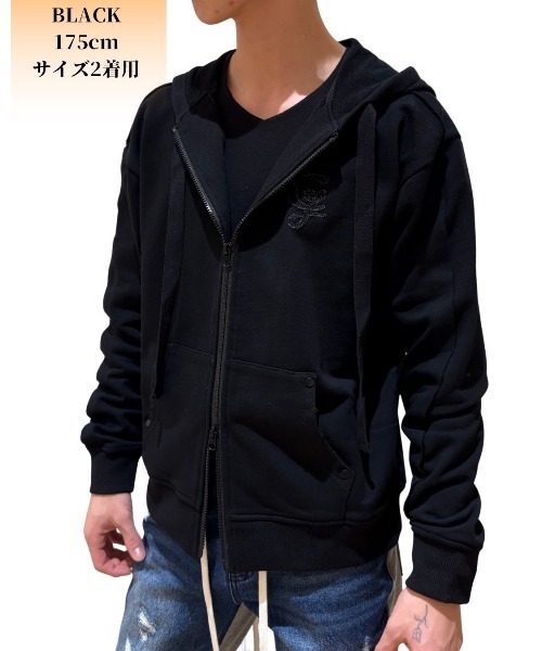 Cook jeans（クックジーンズ） パーカー カットオフスウェットジップ 