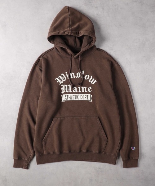 「Champion」 プルオーバーパーカー X-LARGE ブラウン メンズ_画像4