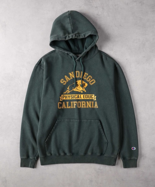 「Champion」 プルオーバーパーカー X-LARGE ブラウン メンズ_画像6