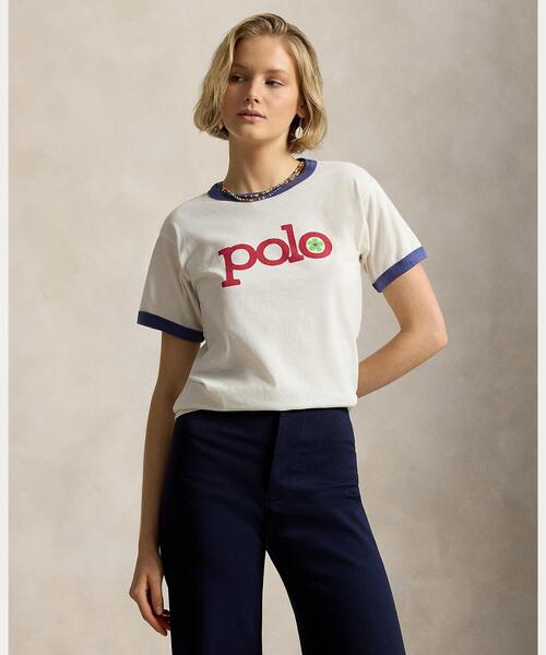 ポロラルフローレン 現行タグ ロゴ コットン ジャージー Tシャツ 半袖 POLO RALPH LAUREN（ポロ・ラルフローレン） tシャツ ロゴ コットン