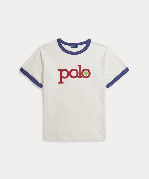 美品❤️現行タグ❤️ポロバイラルフローレン ロゴ コットン ジャージー Tシャツ L POLO RALPH LAUREN（ポロ・ラルフローレン） tシャツ ロゴ コットン