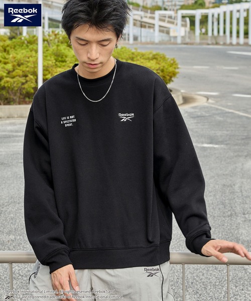 「Reebok」 スウェットカットソー M ダークネイビー メンズ_画像6