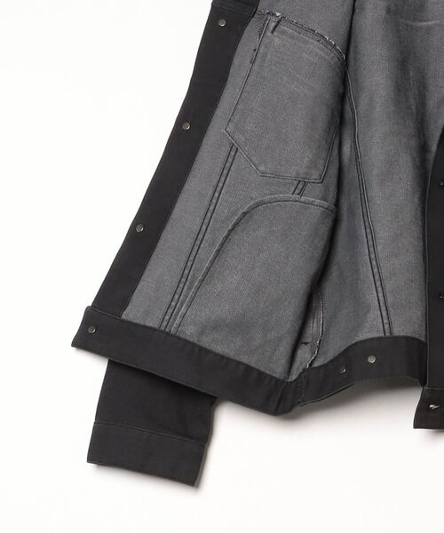 「The DUFFER of ST.GEORGE」 デニムジャケット LARGE ブラック メンズの画像