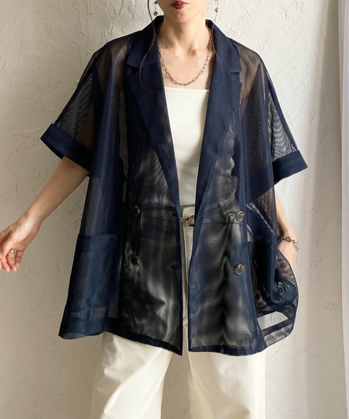 She's Closet ジャケット テーラードジャケット 半袖 オーバーサイズ